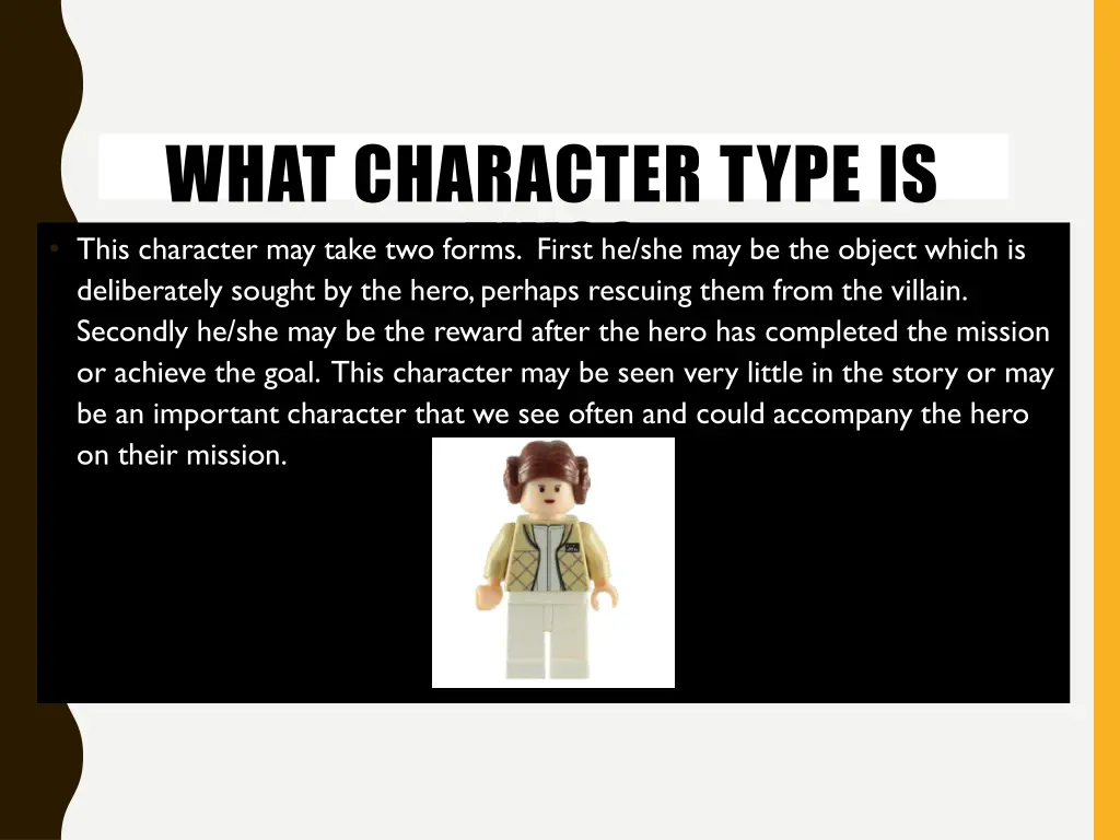 what character type is this deliberately sought