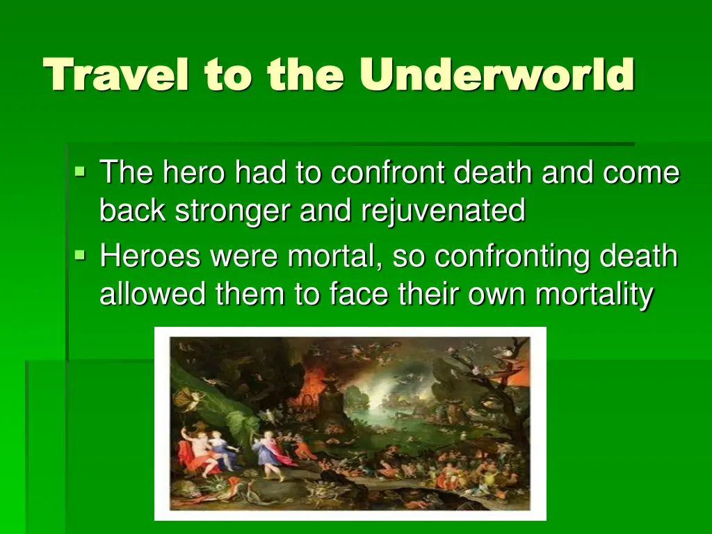 travel to the underworld travel to the underworld