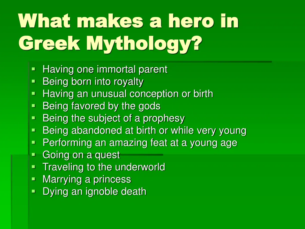 what makes a hero in what makes a hero in greek