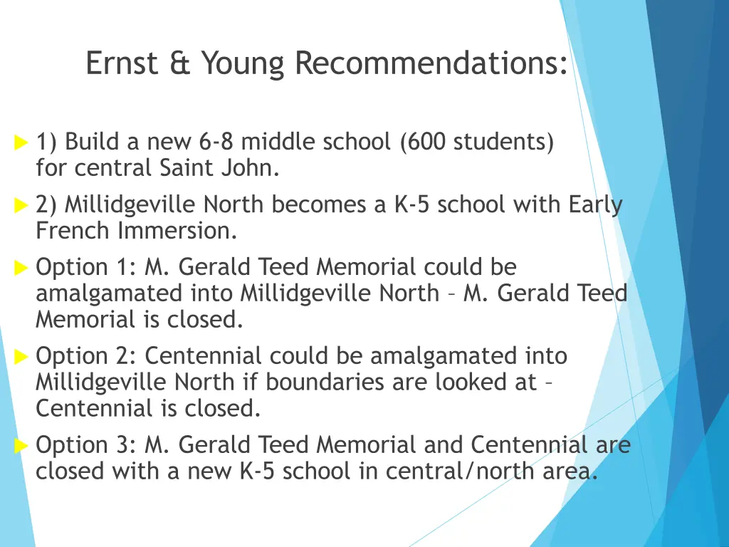 ernst young recommendations