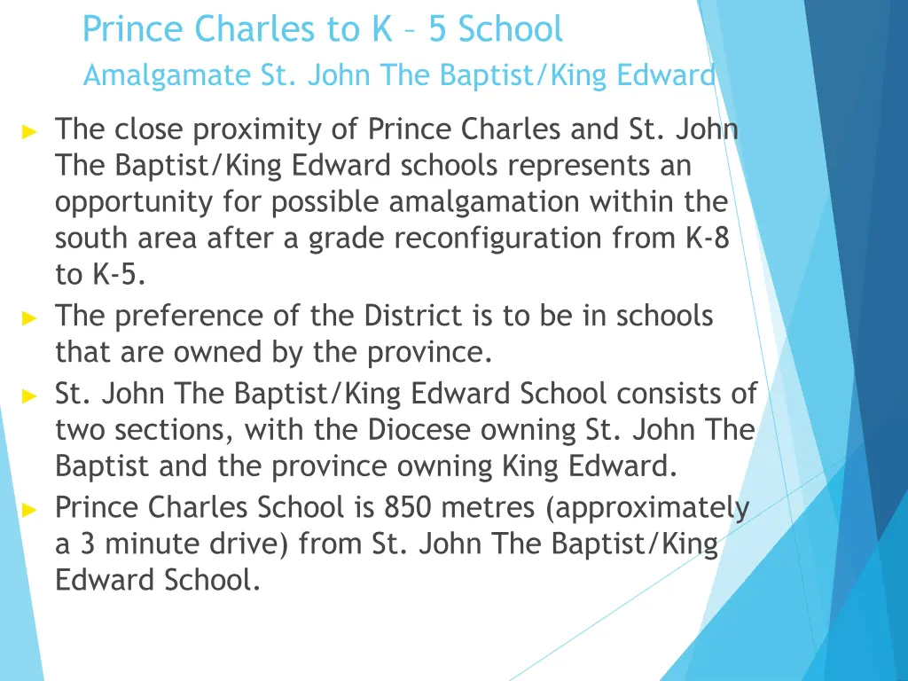 prince charles to k 5 school amalgamate st john 1