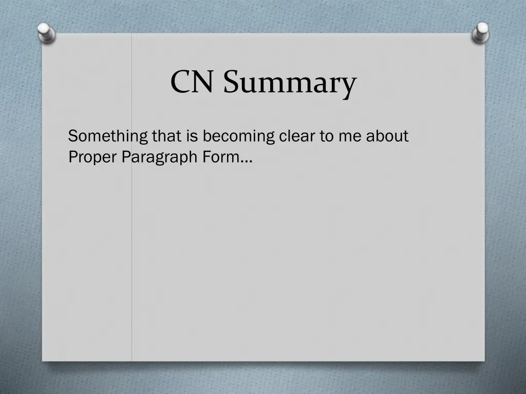 cn summary