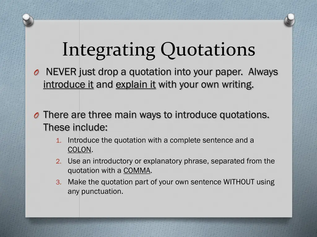 integrating quotations