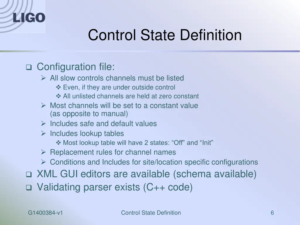 control state definition 1