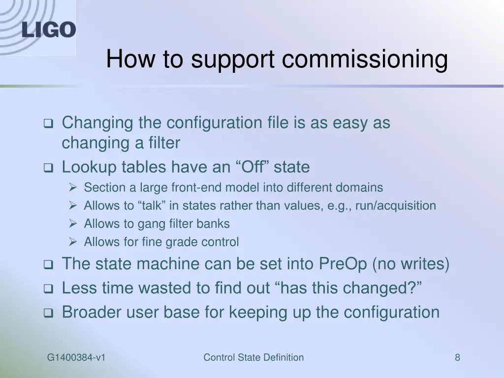 how to support commissioning