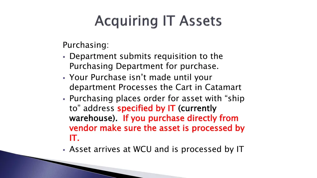 purchasing department submits requisition