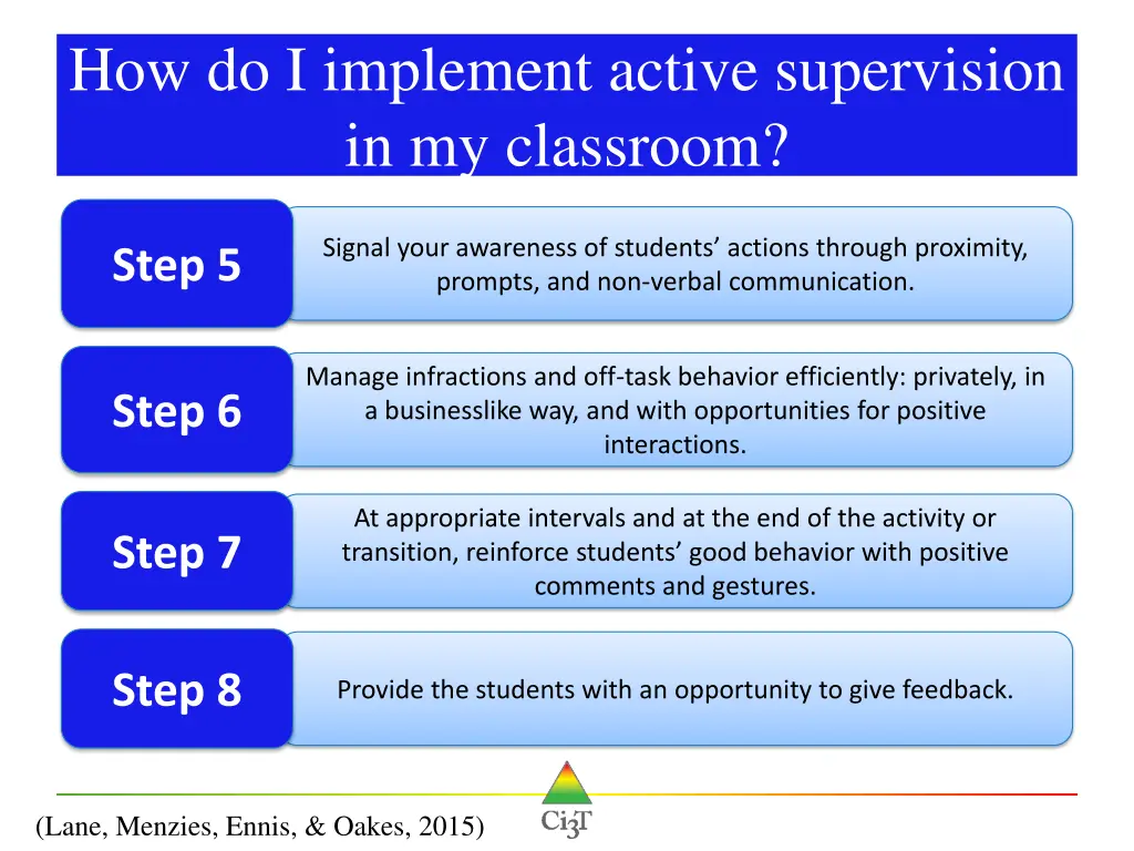 how do i implement active supervision 1