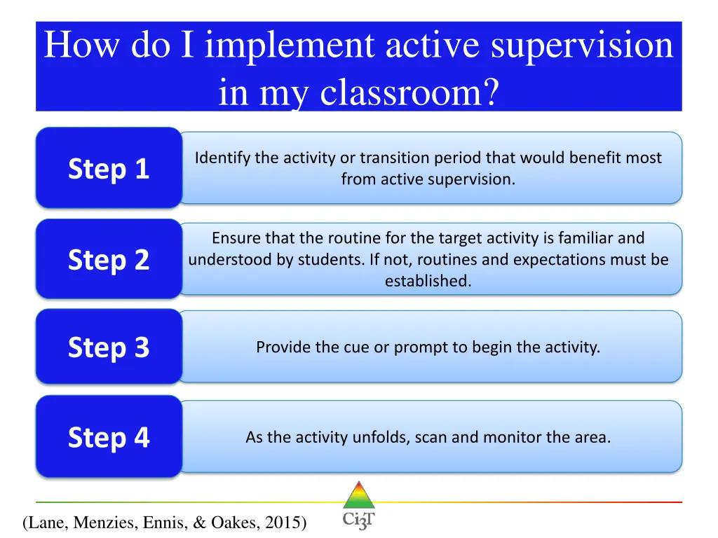 how do i implement active supervision