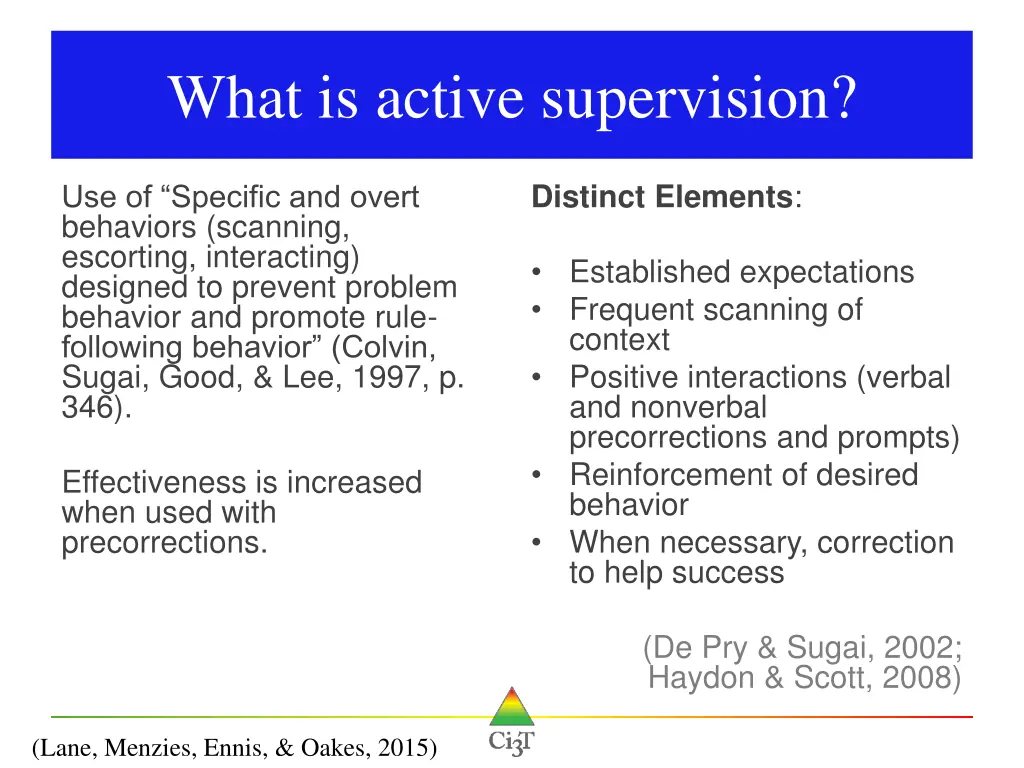 what is active supervision