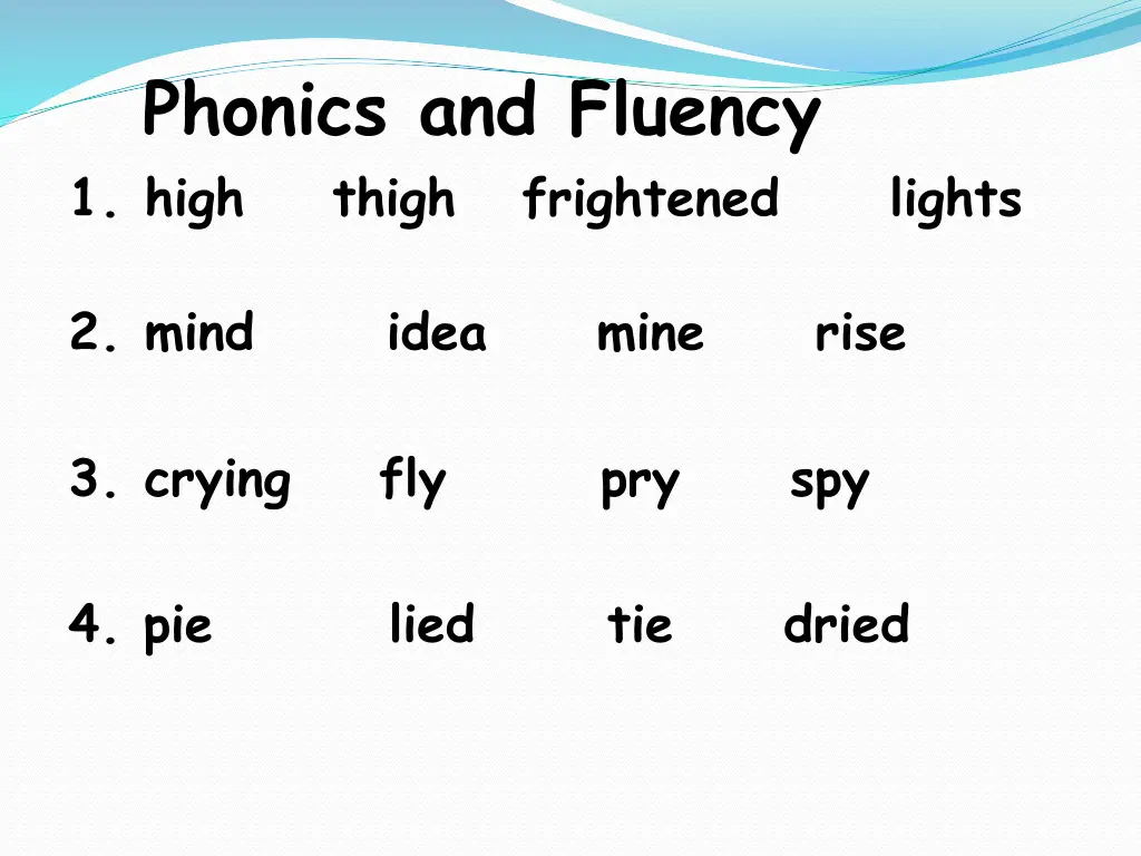 phonics and fluency 1 high thigh frightened 1