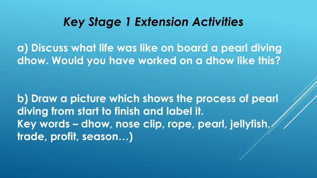 key stage 1 extension activities