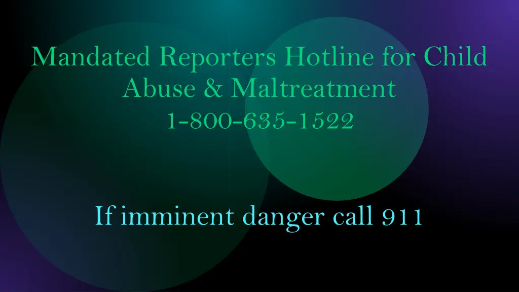 mandated reporters hotline for child abuse