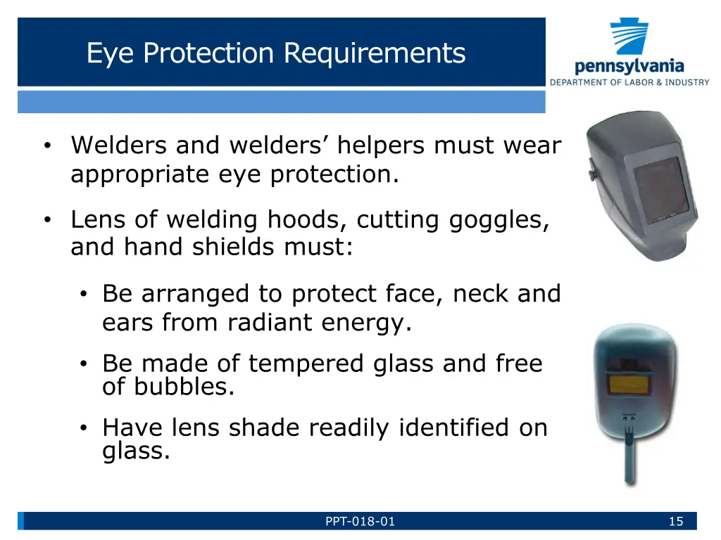 eye protection requirements