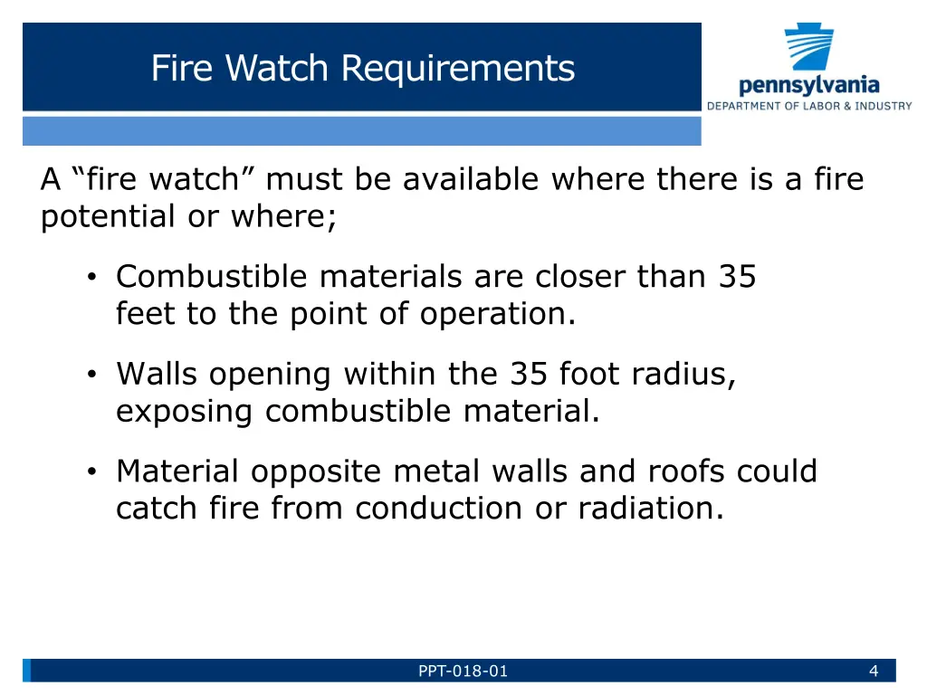 fire watch requirements