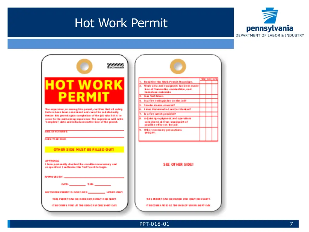 hot work permit