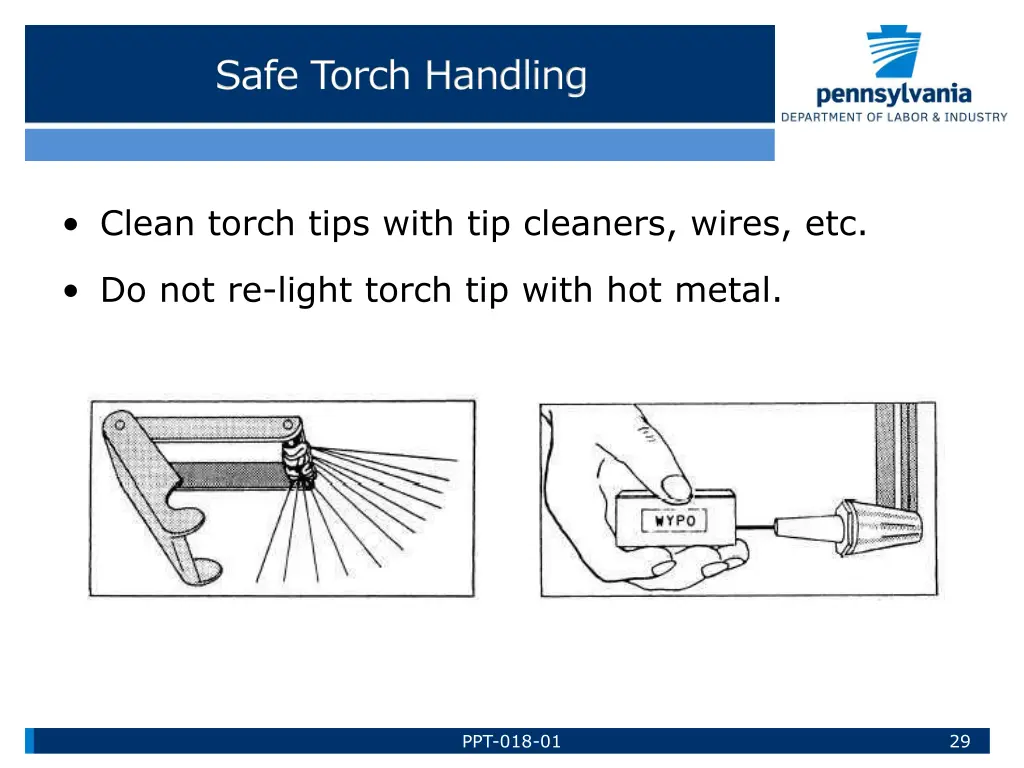 safe torch handling