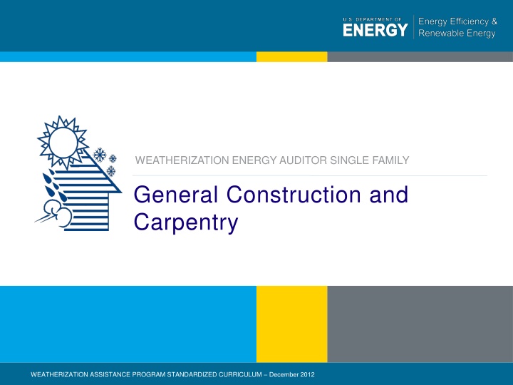 weatherization energy auditor single family