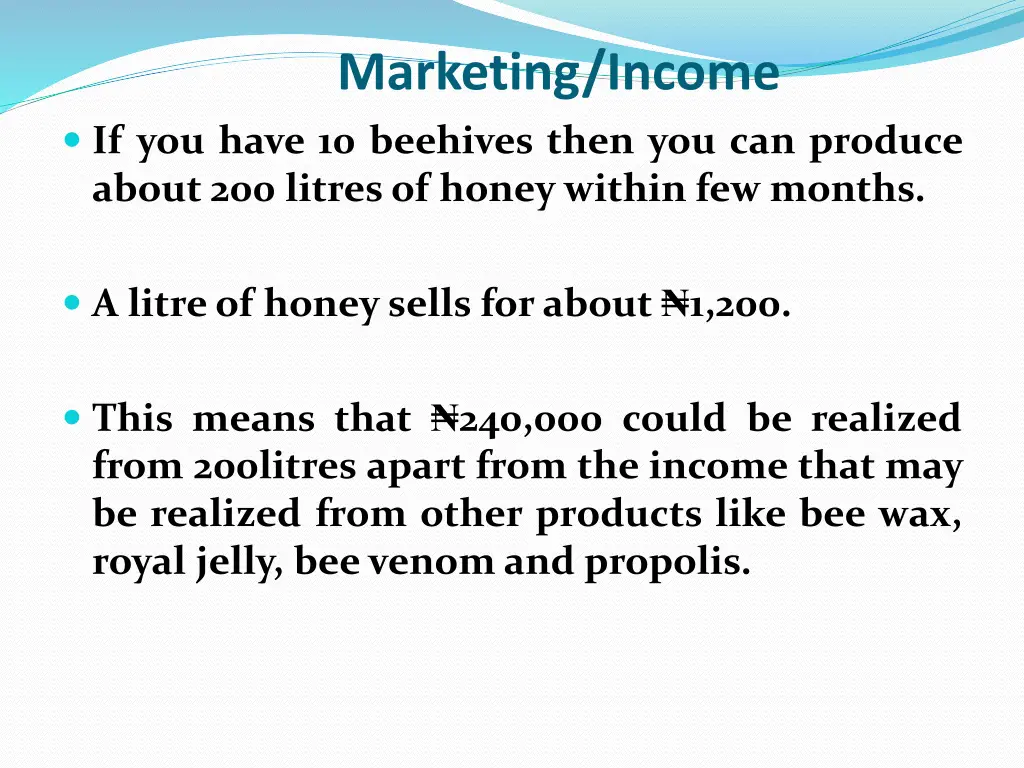 marketing income