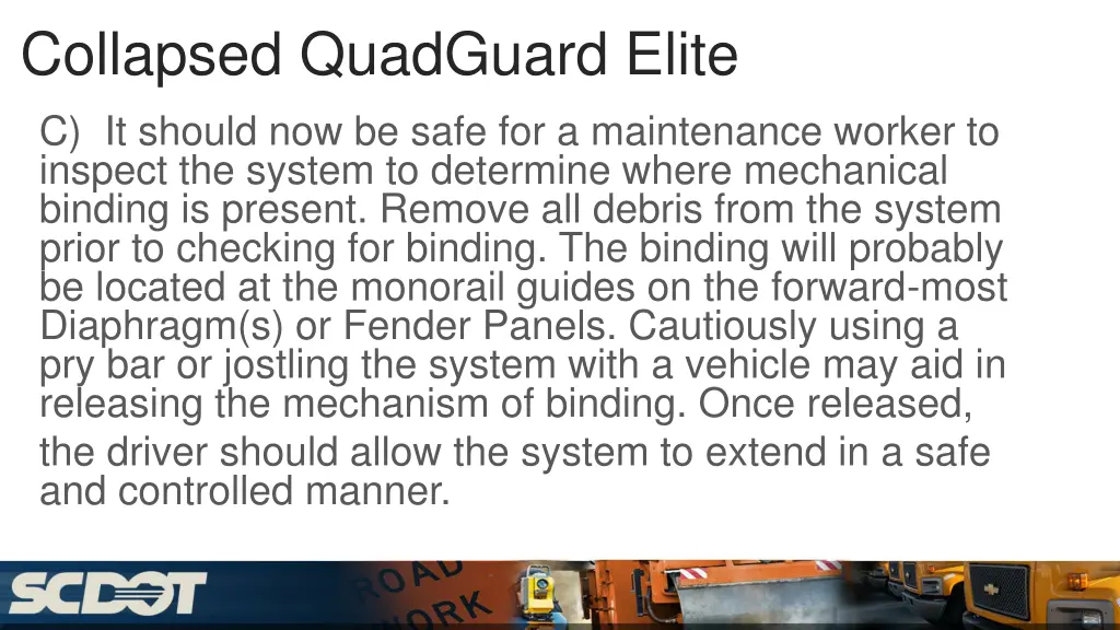 collapsed quadguard elite c it should now be safe