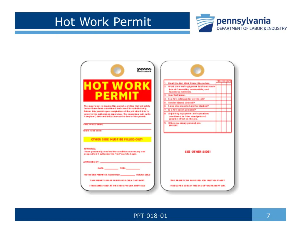 hot work permit