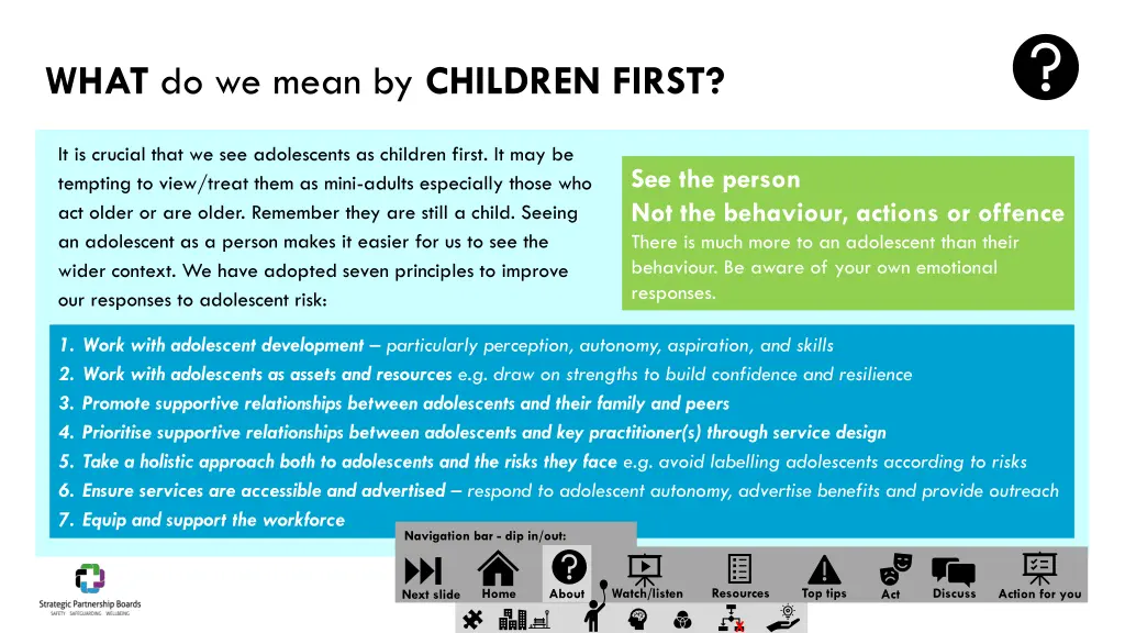 what do we mean by children first