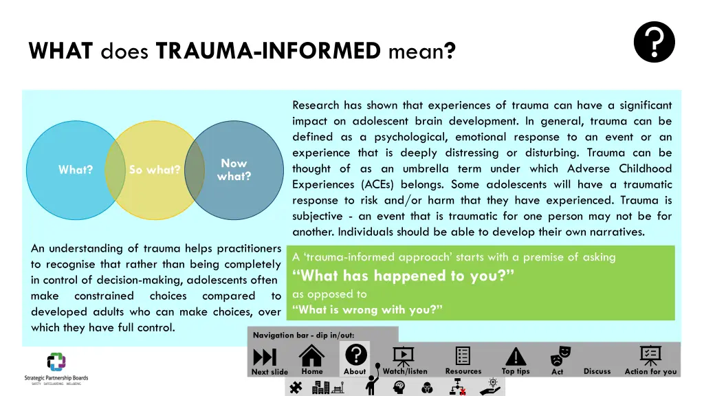 what does trauma informed mean