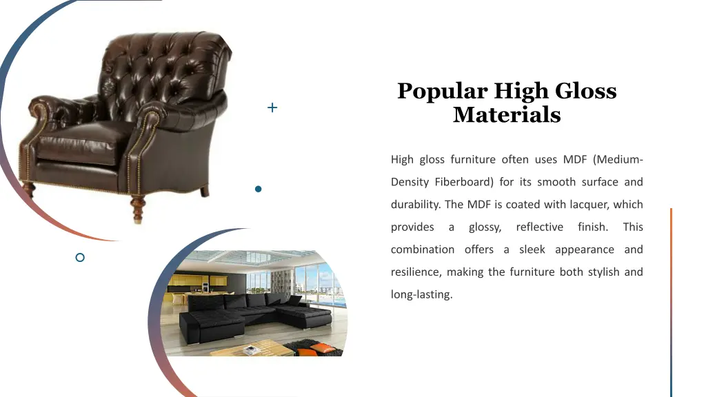 popular high gloss materials