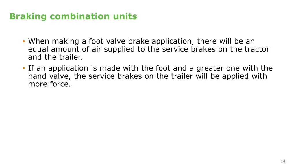 braking combination units