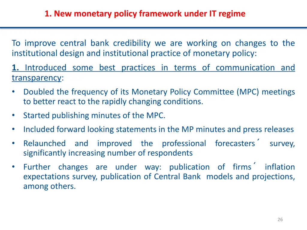 1 new monetary policy framework under it regime