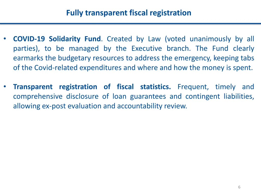 fully transparent fiscal registration