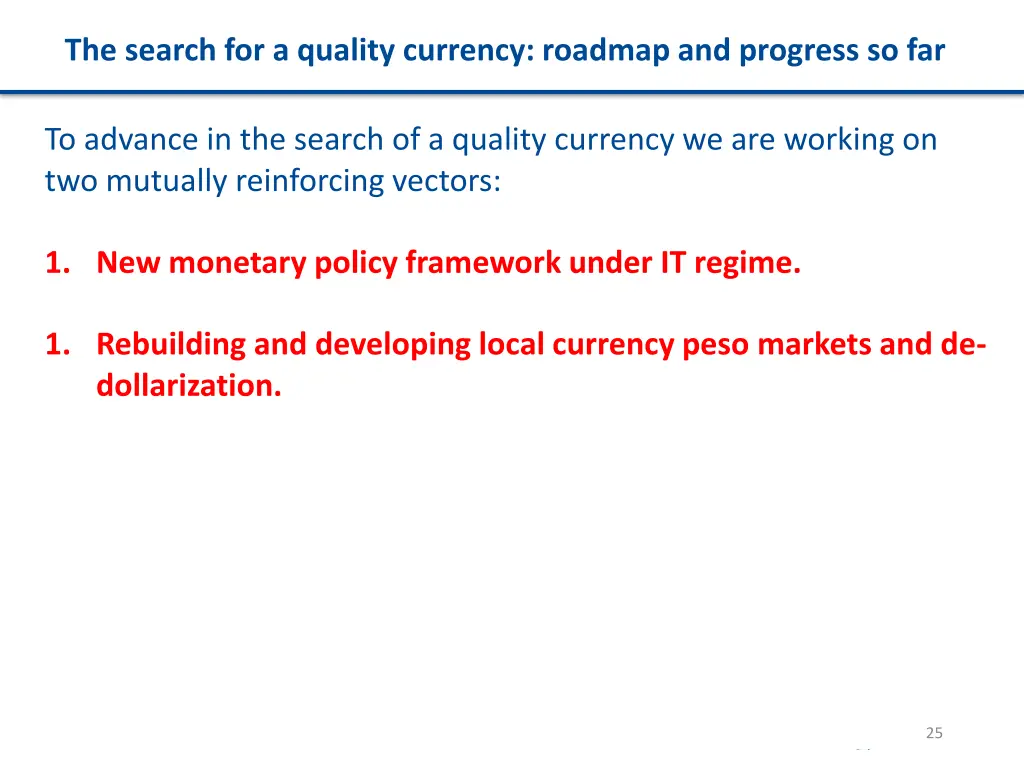 the search for a quality currency roadmap