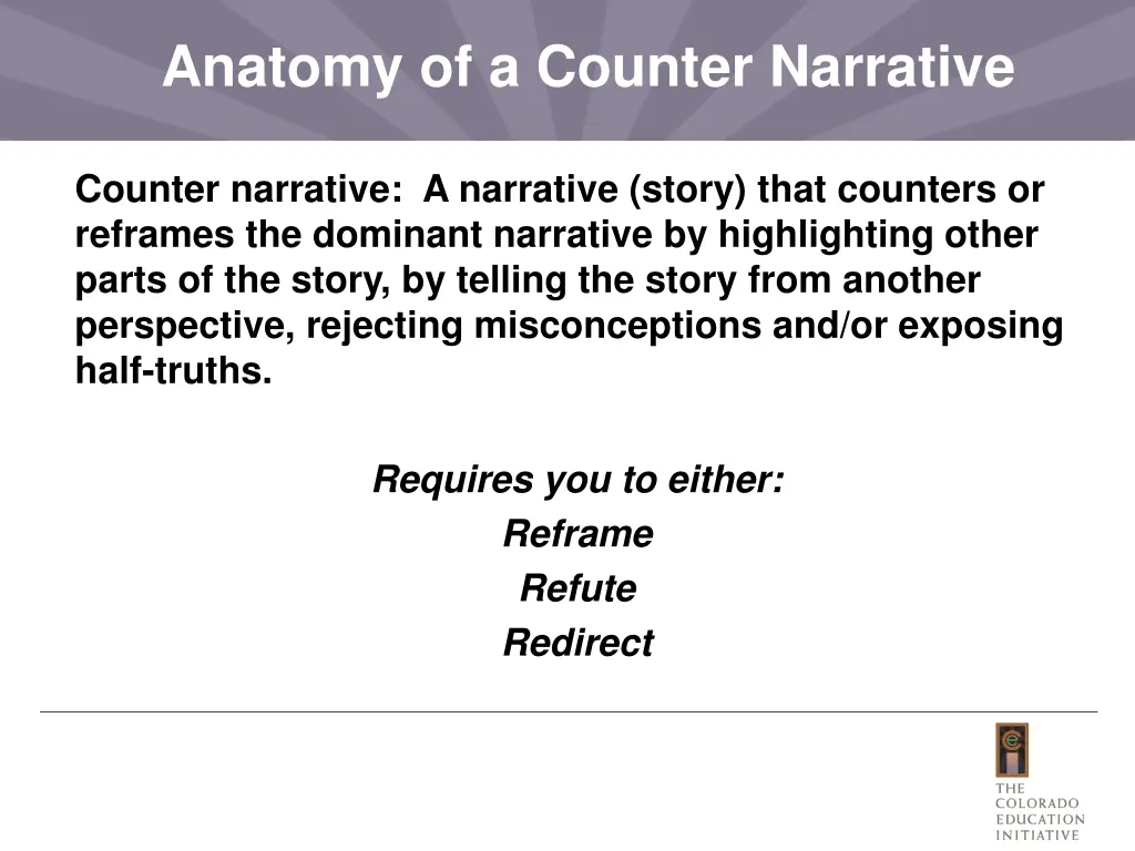 anatomy of a counter narrative