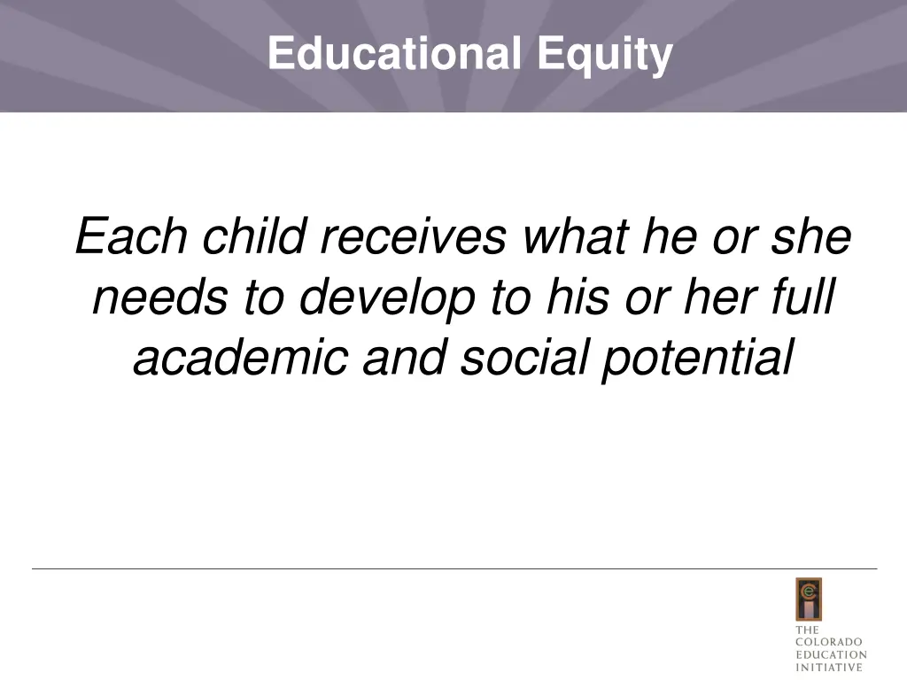 educational equity