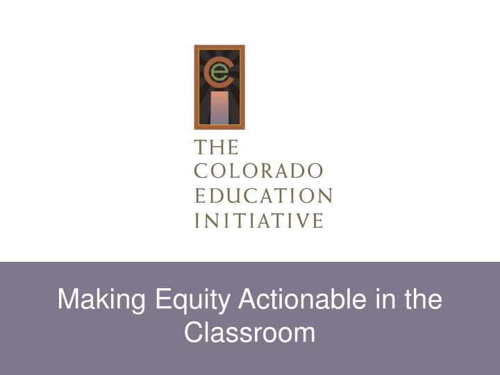 making equity actionable in the classroom