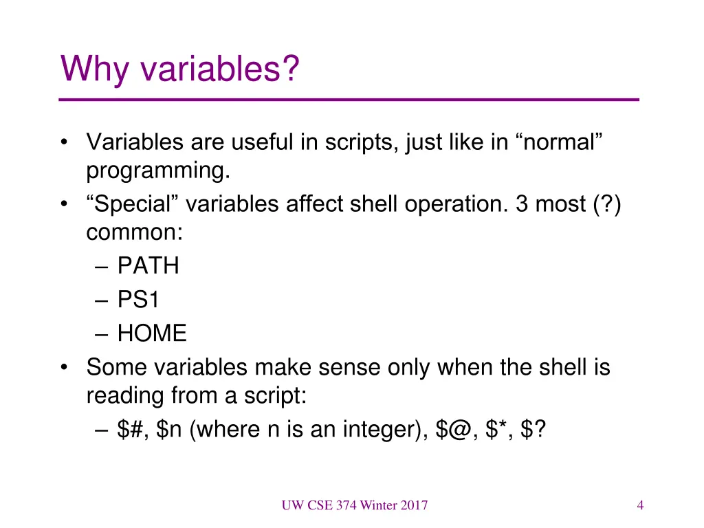 why variables