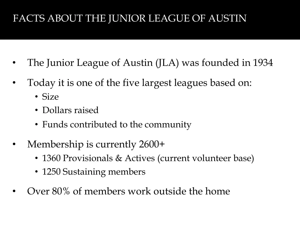 facts about the junior league of austin