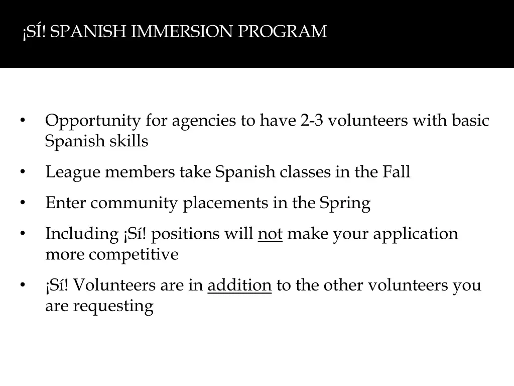 s spanish immersion program