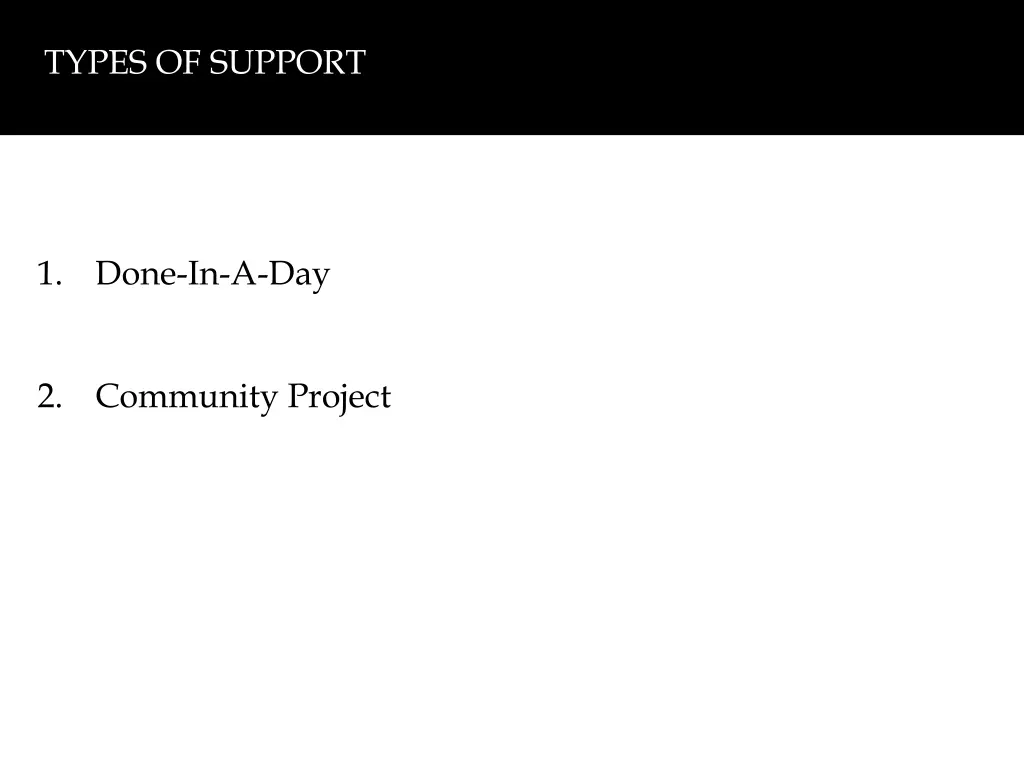 types of support