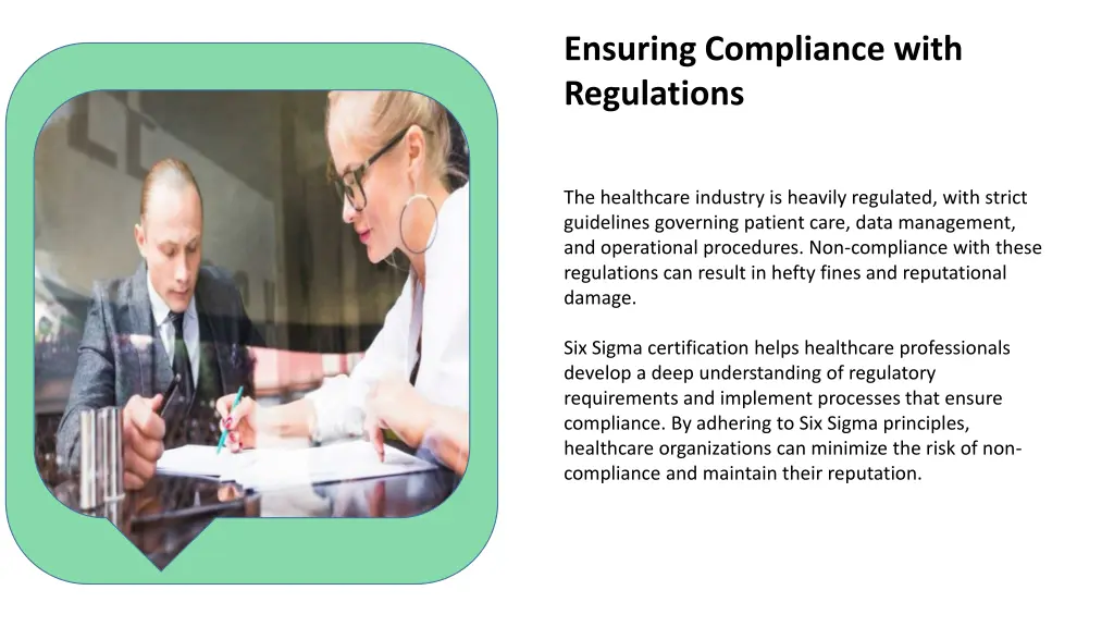 ensuring compliance with regulations