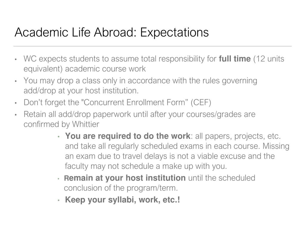 academic life abroad expectations