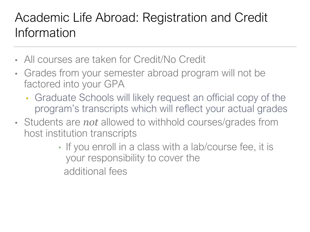 academic life abroad registration and credit 2