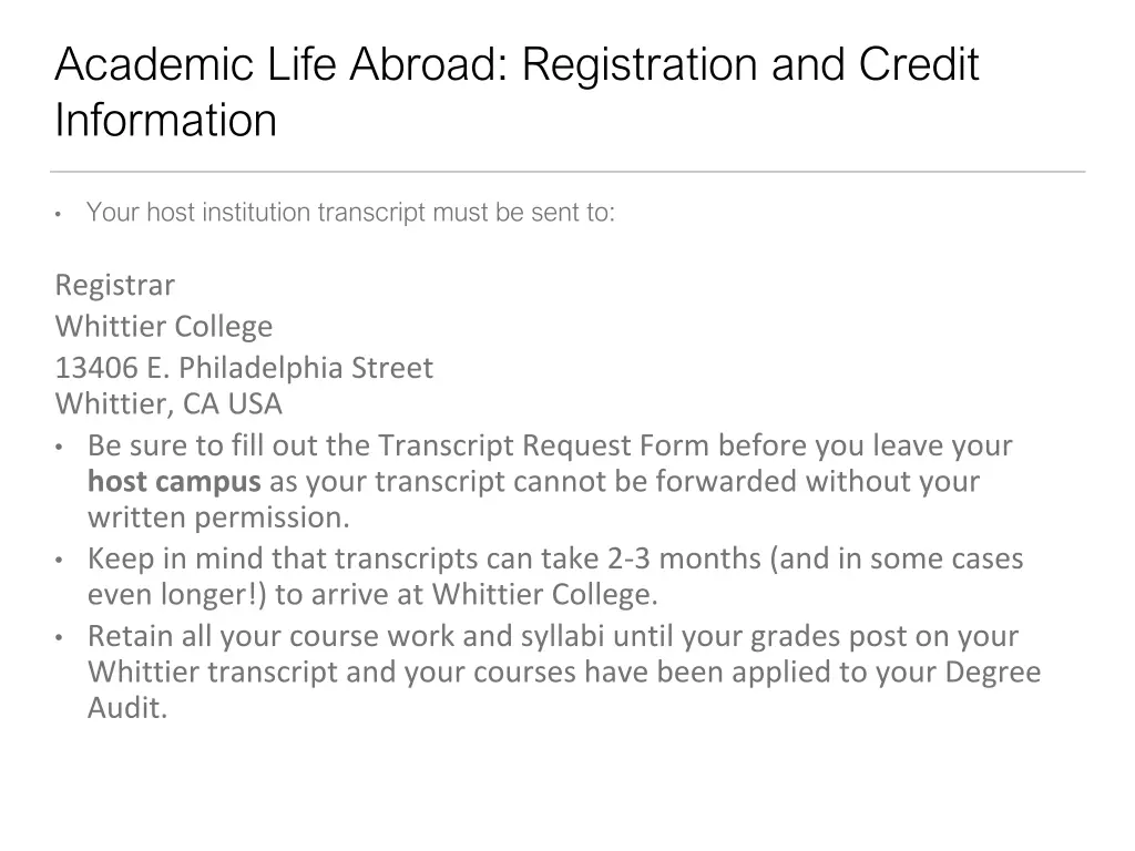 academic life abroad registration and credit 3