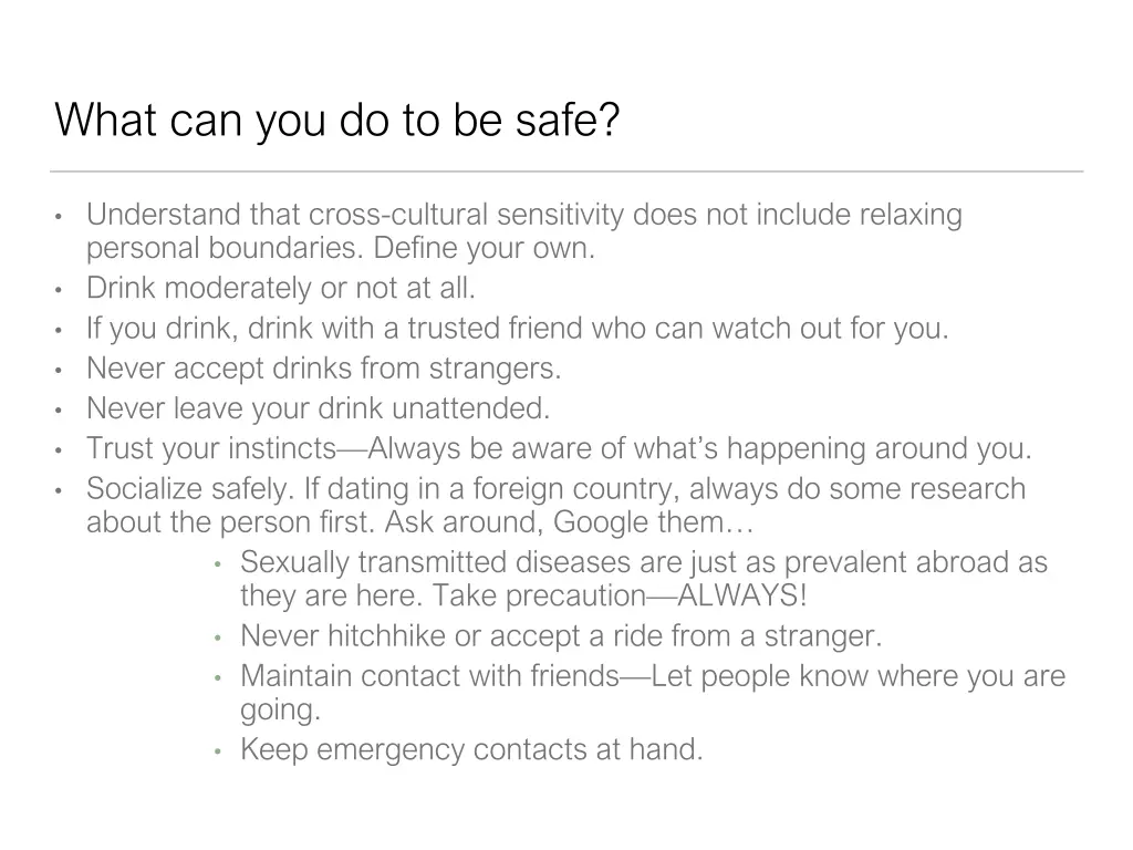 what can you do to be safe