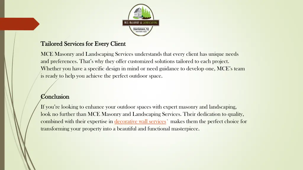 tailored services for every client tailored