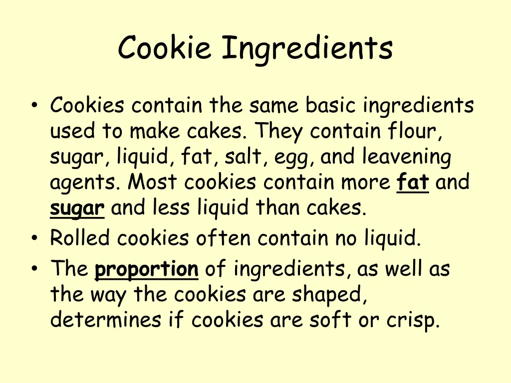 cookie ingredients