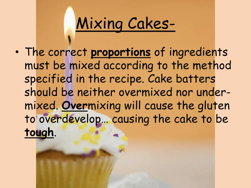 mixing cakes