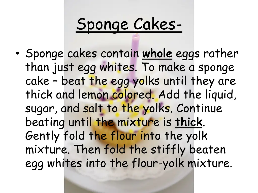 sponge cakes