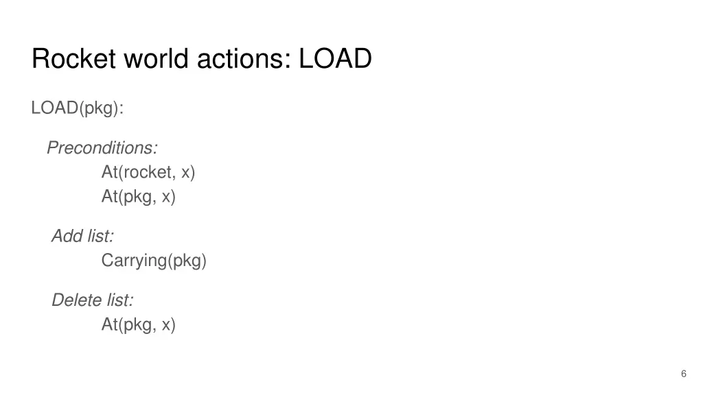 rocket world actions load