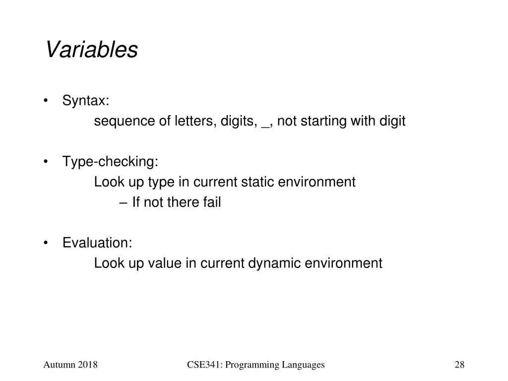 variables