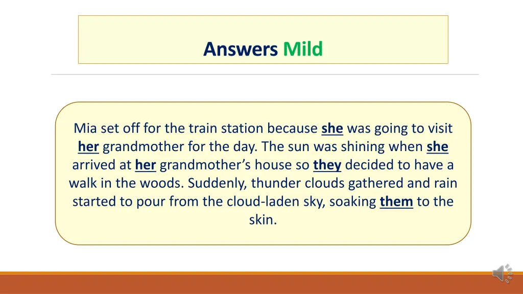 answers mild